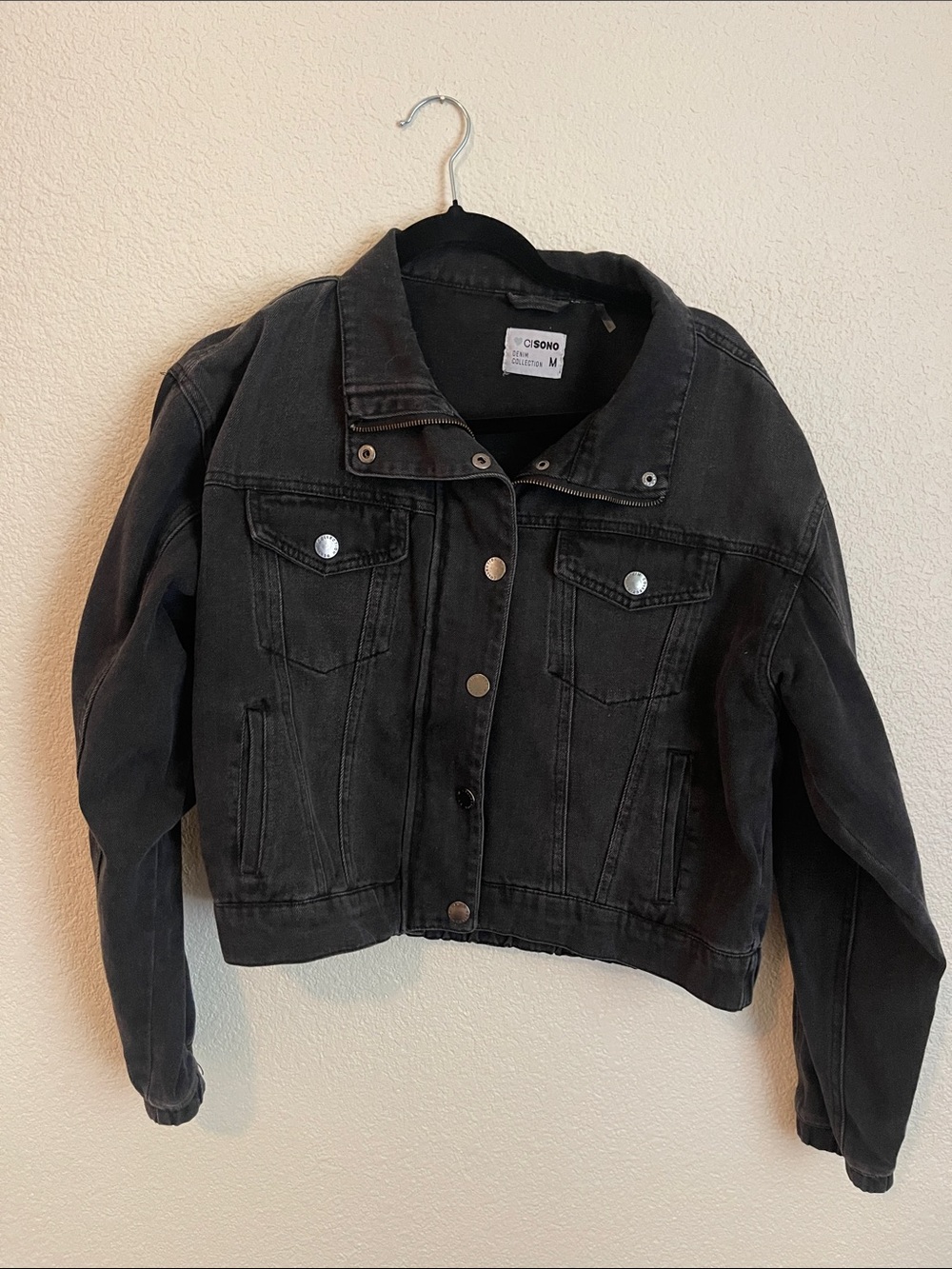Black Denim Trucker Jacket